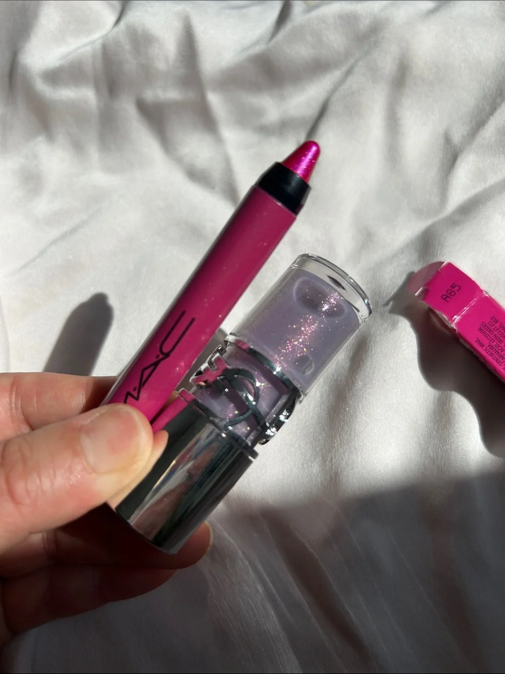 Mac & YSL glossy lip 2 pc bundle.